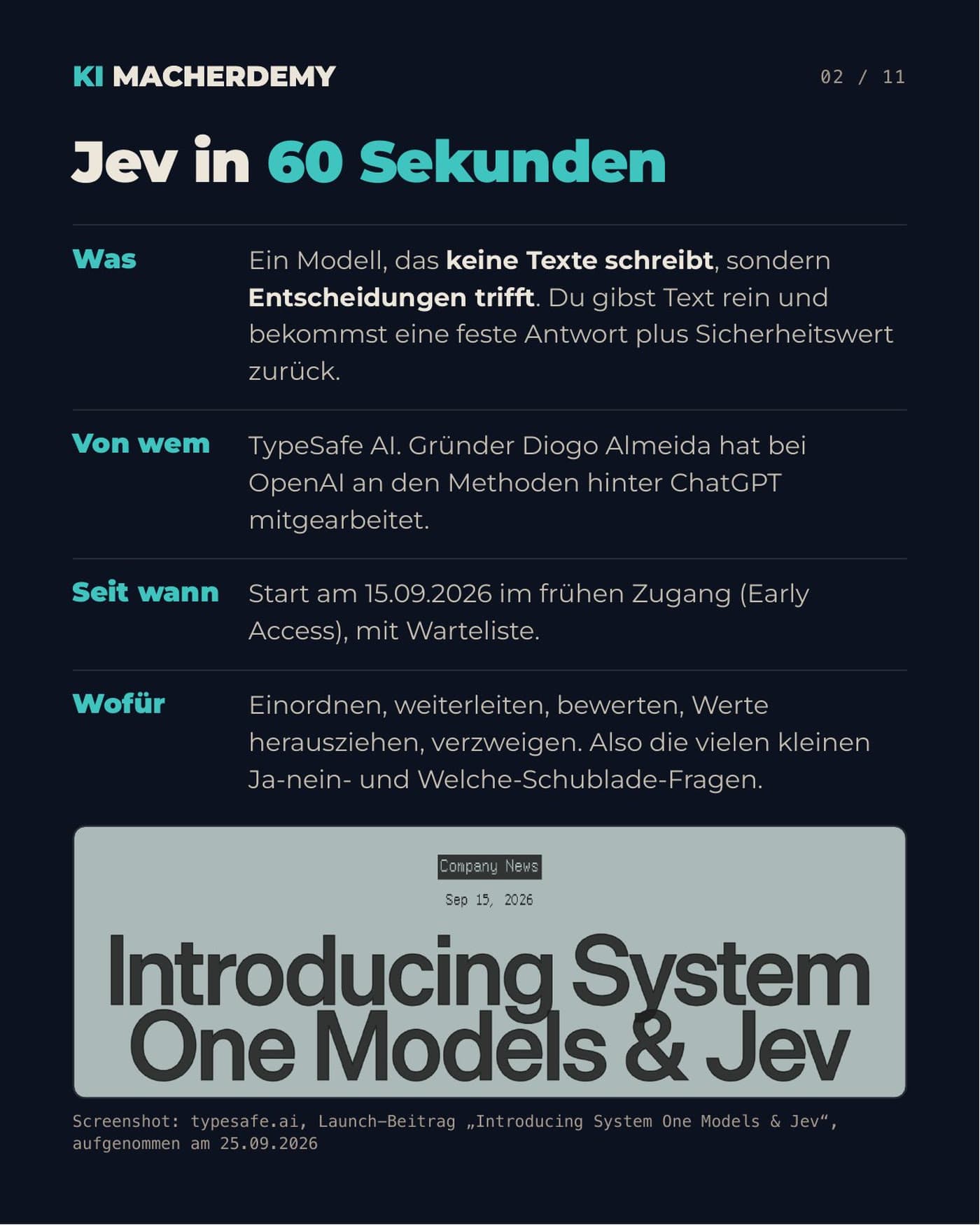 Seite 2: Jev in 60 Sekunden