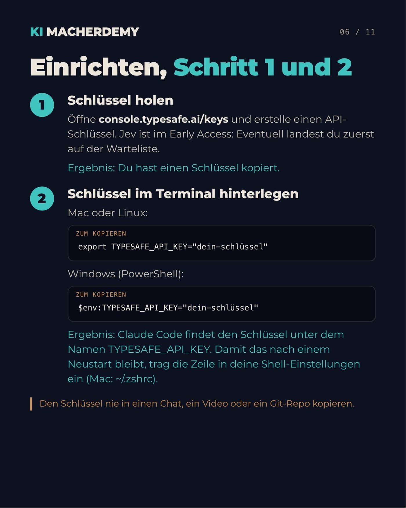 Seite 6: Einrichten, Schritt 1 und 2