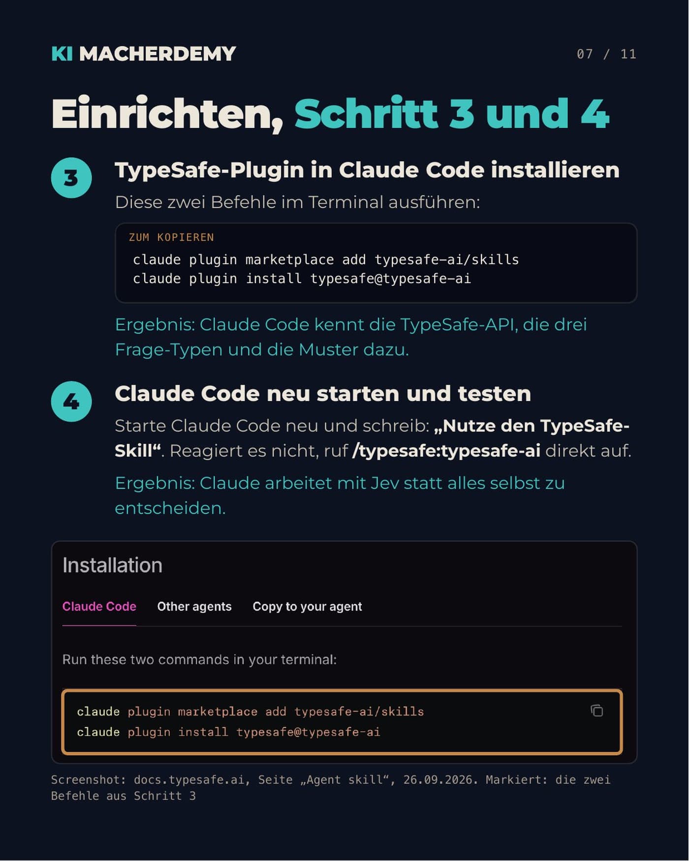 Seite 7: Einrichten, Schritt 3 und 4