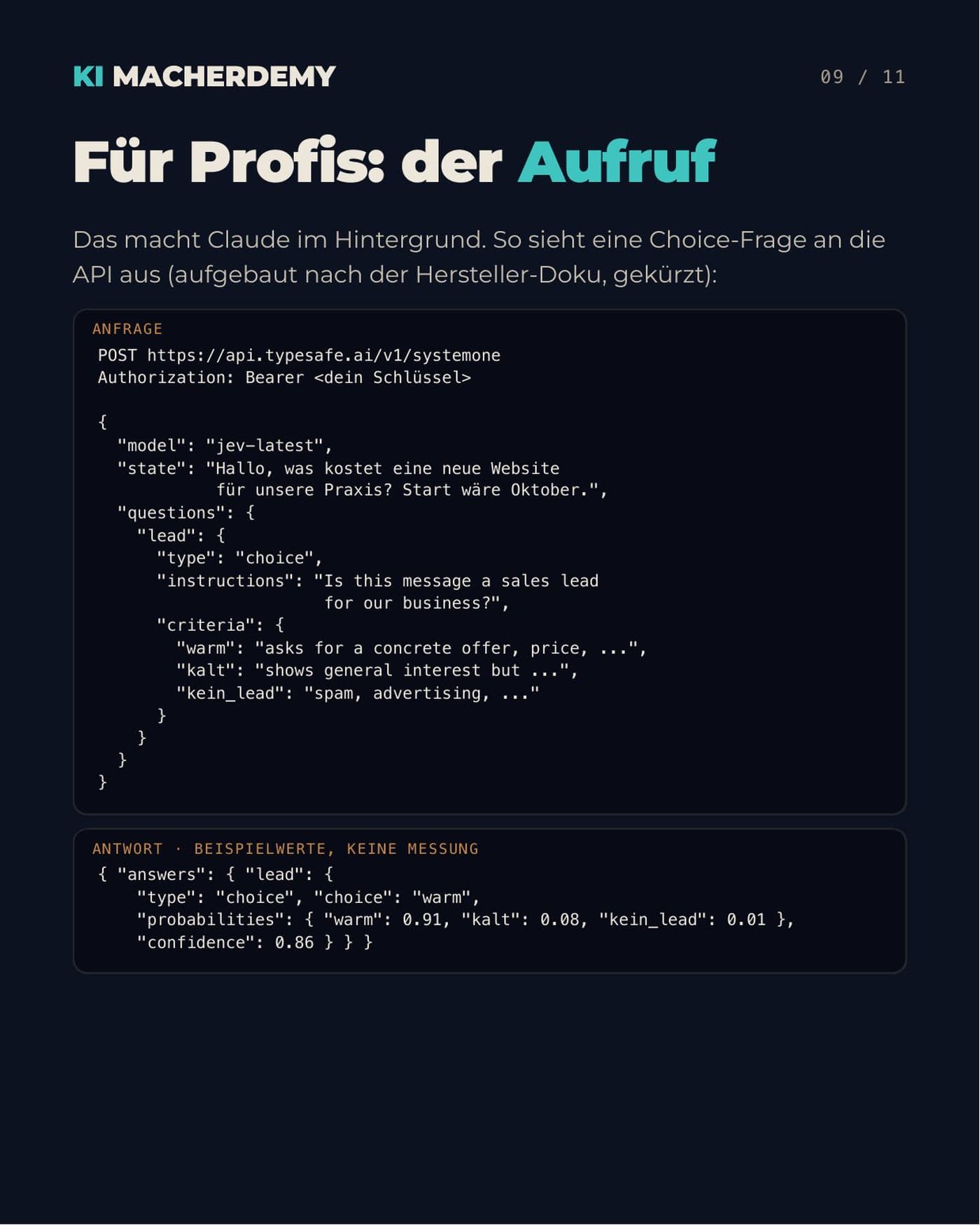 Seite 9: Für Profis: der Aufruf
