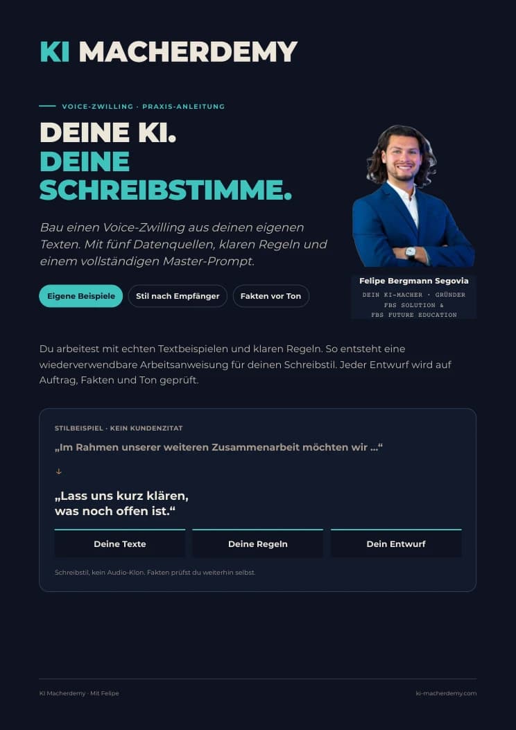 Deckblatt der Anleitung „Voice-Zwilling“