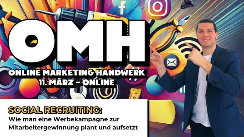 Veröffentlichtes Motiv zum Social-Recruiting-Vortrag bei Online Marketing Handwerk